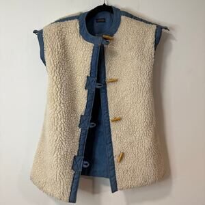 Levi's Vintage Reversible Vest Sherpa Denim Blue Cream